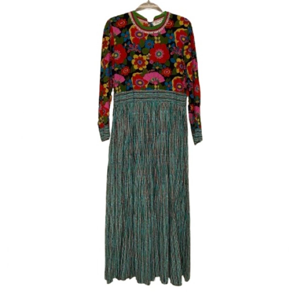 Connor & Blake Women’s Floral Maxi Dress Size L Cotton Crochet Boho Cottagecore